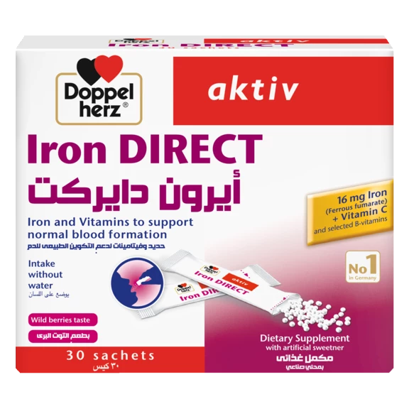 Doppelherz aktiv Iron DIRECT front view