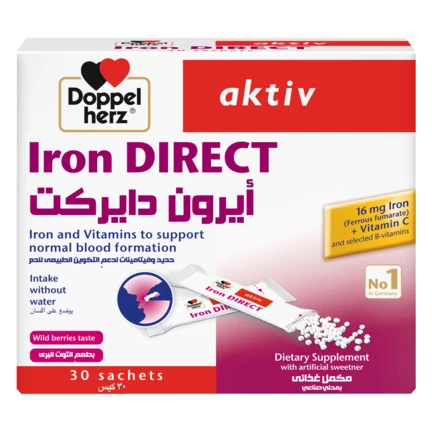 Doppelherz aktiv Iron DIRECT front view